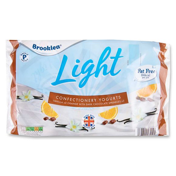 Brooklea Fat Free Lights Fruit Yogurts 6x140g